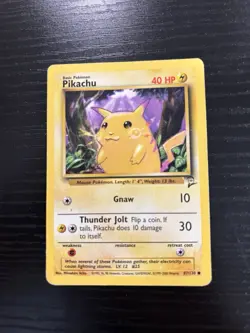 Pokemon WOTC Pikachu 087/130 Base Set 2 Regular Card English 2000 - Image 1