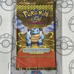 Blastoise EMPTY 2002 Pokemon Expedition Booster Pack OPENED Wrapper - No Cards - Image 1