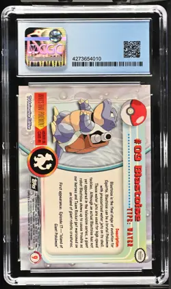 CGC 7.5 Graded Blastoise #9 Topps series 1 Pokemon Card - Image 2