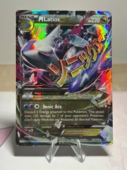 Mega M Latios EX 59/108 Holo EX Rare Roaring Skies Pokemon Card DMG - Image 1