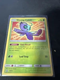 Pokemon TCG Shining Celebi SM-79 Promo Holo Card LP - Image 1