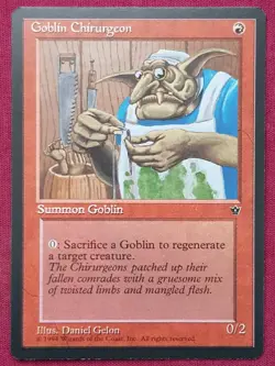 Magic The Gathering FALLEN EMPIRES GOBLIN CHIRURGEON GELON red card MTG - Image 1