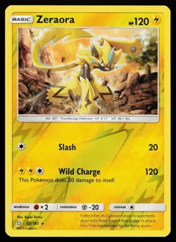 Zeraora 52/181 Reverse Holo Rare Team Up Pokemon Card - Image 1