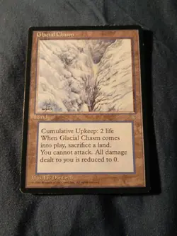 Glacial Chasm MTG Ice Age Magic The Gathering 1995 Liz Danforth Art - Image 2