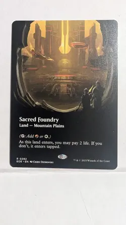 Sacred Foundry R 0282 (Borderless) Edge of Eternities Regular MTG Near Mint - Image 1