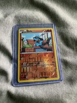 Pokemon TCG Riolu Common Reverse Holo Next Destinies 63/99 LP-MP - Image 1