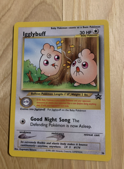 Pokemon - Igglybuff Black Star Promo # 36 NM - Image 1