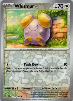 Whismur 148/182 Common Paradox Rift Pokemon Reverse Holo Near Mint - Image 1