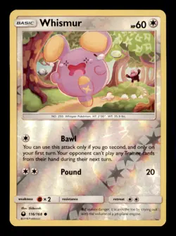 Whismur 116/168 Common Celestial Storm Pokemon Reverse Holo Near Mint - Image 1