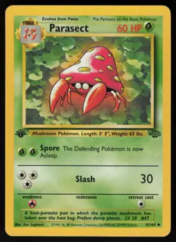 Pokemon Parasect Uncommon 1st Edition Jungle 41/64 NM - Image 1