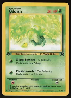 Pokemon Oddish Common 1st Edition Team Rocket 63/82 NM - Image 1