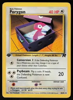 Pokemon Porygon Uncommon 1st Edition Team Rocket 48/82 NM - Image 1