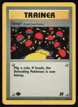 Pokemon Sleep! (Rocket's Secret Machine) Common 1st Edition Team Rocket 79/82 NM - Image 1