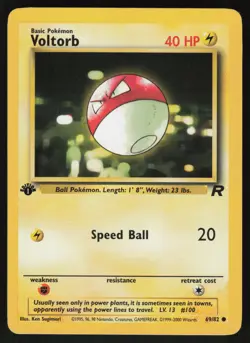 Pokemon Voltorb Common 1st Edition Team Rocket 69/82 NM - Image 1