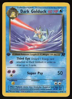 Pokemon Dark Golduck Uncommon 1st Edition Team Rocket 37/82 NM - Image 1