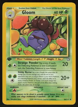 Pokemon Gloom Uncommon 1st Edition Neo Genesis 036/111 NM - Image 1