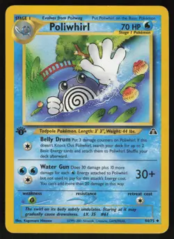 Pokemon Poliwhirl Uncommon 1st Edition Neo Discovery 44/75 LP - Image 1