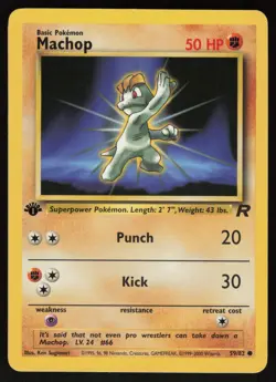 Pokemon Machop Common 1st Edition Team Rocket 59/82 NM - Image 1