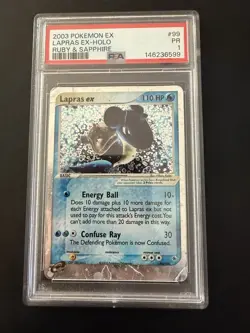Pokemon TCG Lapras EX Holo Ultra Rare Ruby and Sapphire Edition 99 PR 1 - Image 1