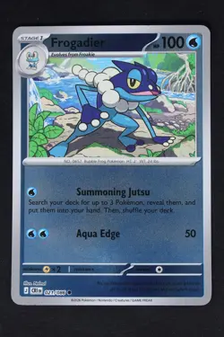Pokemon Frogadier Reverse Holo C NM - ME04: Chaos Rising 021/086 - Image 1