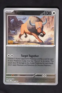Pokemon Tauros Reverse Holo UC NM - Chaos Rising 069/086 - Image 1