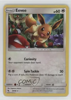 Eevee Holo Pokemon Sun & Moon Hidden Fates #48 - Image 1