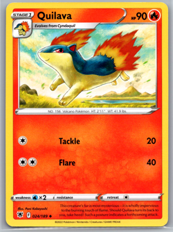 Quilava Uncommon SWSH10: Astral Radiance 024/189 NM - Pokemon TCG! - Image 1