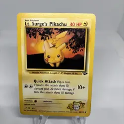 Wizards of the Coast Lt. Surge's Pikachu Gym Challenge Cmn Unlimited ENG 84/132 - Image 1