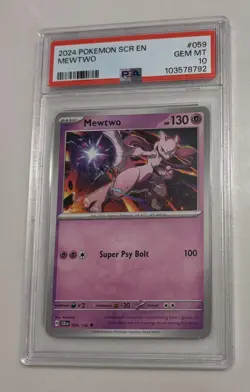 2024 POKEMON SCR EN-STELLAR CROWN #059 MEWTWO PSA 10 - Image 1