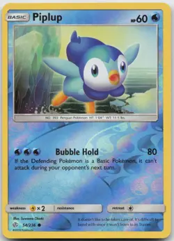 Piplup 54/236 Common Cosmic Eclipse Pokemon Reverse Holo Near Mint - Image 1