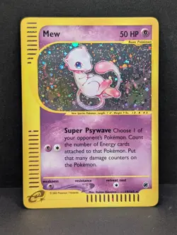 Mew 019/165 Expedition Base Set Holo Ultra Rare Pokemon TCG Nintendo ereader MP+ - Image 1