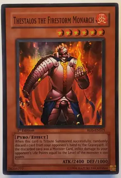 Yu-Gi-Oh! Thestalos the Firestorm Monarch RDS-EN021 Rise of Destiny 1st Ed NM - Image 1