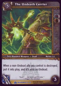 World of Warcraft TCG The Undeath Carrier (Foil) - Naxxramas Treasure 39/40 - Image 1