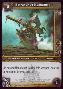 World of Warcraft TCG Betrayer of Humanity (Foil) - Naxxramas Treasure 29/40 - Image 1