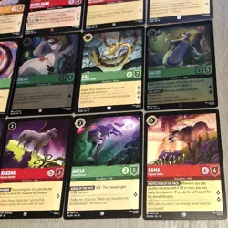 Set Of 12 DISNEY LORCANA Jungle Book Theme Includes 2 Different BALOO FOILS NM - Image 3