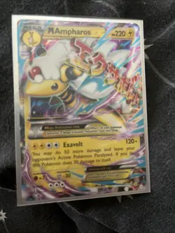 M Ampharos EX 28/98 - XY Ancient Origins - Ultra Rare Holo Pokemon Card - EX/LP - Image 1