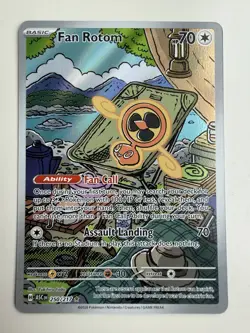 Ascended Heroes Fan Rotom 250/217 Illustration Rare IR Full Art Pokemon Card NM - Image 1