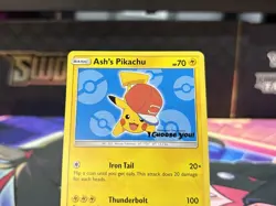 Pokemon TCG - Ash's Pikachu SM114 Promo Regular English Card 2017 - Image 2