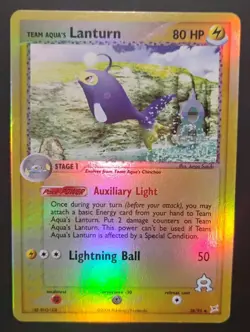 Team Aqua's Lanturn 28/95 Reverse Holo Near Mint Card - Image 1