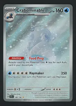 Crabominable 149/142 Stellar Crown Illustration Rare Pokemon TCG - Image 1