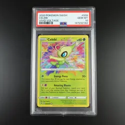 PSA 10 Celebi 009/185 Pokemon Vivid Voltage Amazing Rare Holo Graded Card - Image 1