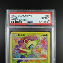 PSA 10 Celebi 009/185 Pokemon Vivid Voltage Amazing Rare Holo Graded Card - Image 2