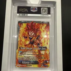 Super Saiyan God Son Goku Soul Striker Reborn GOLD FOIL Dragon Ball Card PSA 10 - Image 2