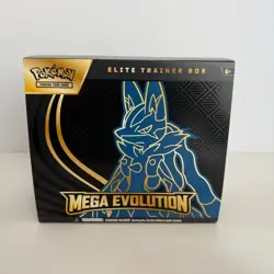 EMPTY Mega Evolutions Lucario ETB -Pokemon TCG (NO CARDS, NO PROMO, NO COIN) - Image 1
