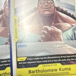 One Piece Card Game Bartholomew Kuma Character Card Lot 4 Cards English Standard - Image 3