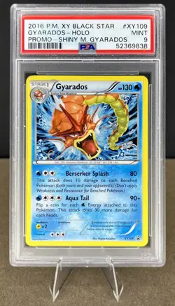 2016 Pokemon XY Black Star Promo SHINY MEGA GYARADOS #XY109 PSA 9 MINT [POP 108] - Image 1