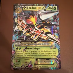 Mega M Beedrill EX Oversized Promo Card XY158 2016 Pokemon - Image 1