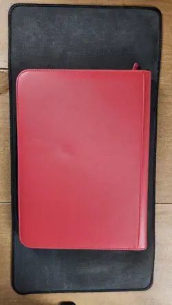 TCG Card Binder Red Zip Side Loading 24 Pages 9 Pocket Holds 432 Cards - Image 2