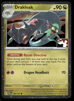 Drakloak 129/167 Holo C Prize Pack Series Cards Pokemon Holo NM - Image 1