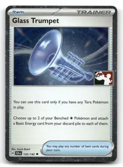 Glass Trumpet 135/142 UC Prize Pack Series Cards Pokemon Holo NM - Image 1